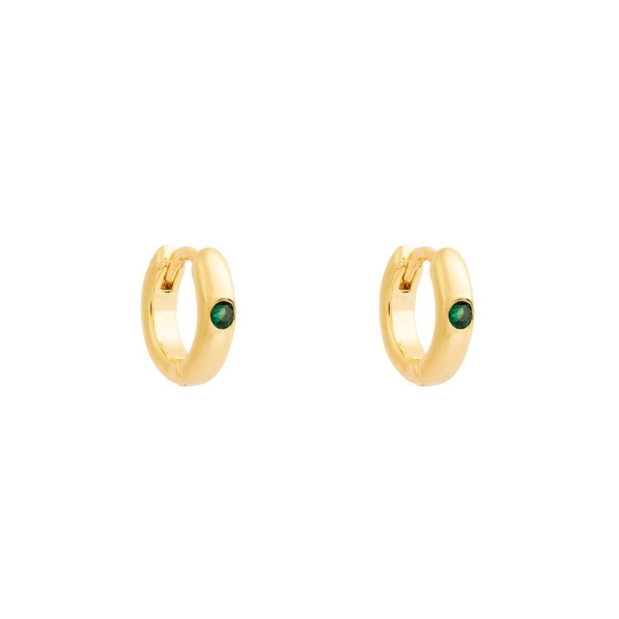 Aros BOAZ Todas | Argollas Ali Green Banadas En Oro