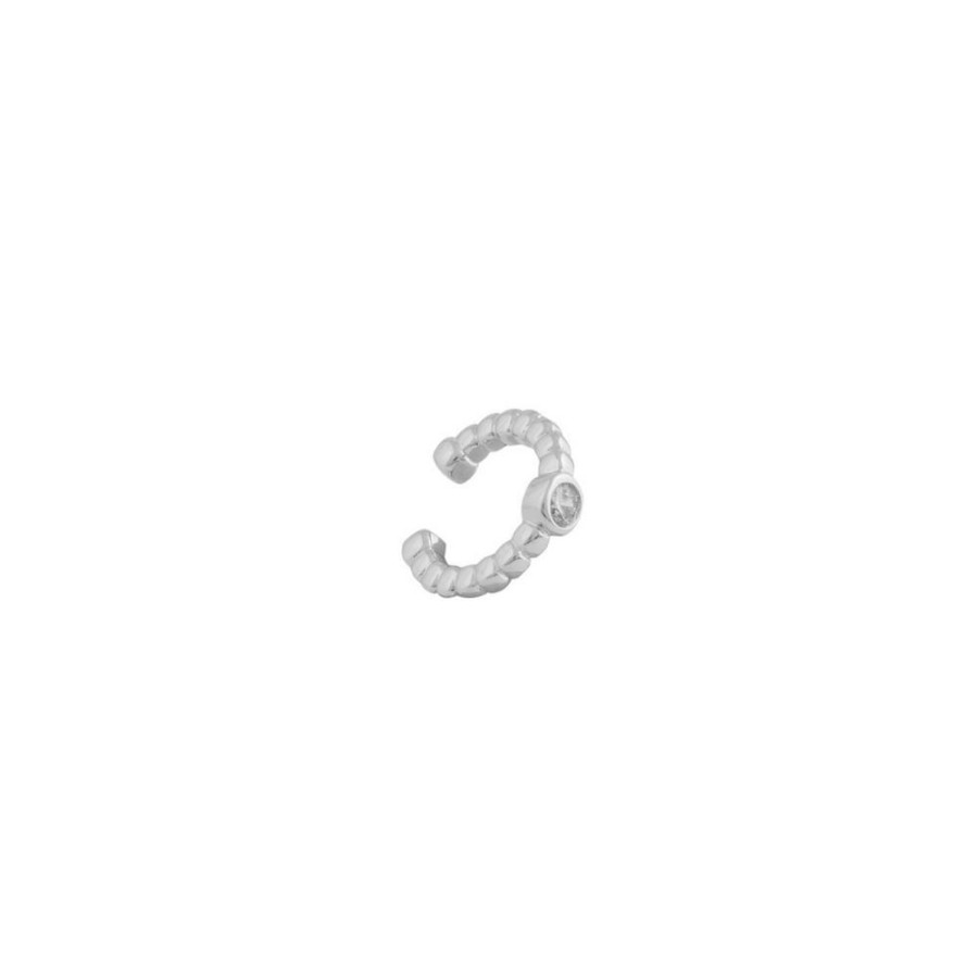 Aros BOAZ | Earcuff Cali Banado En Oro Blanco (1 Unidad)