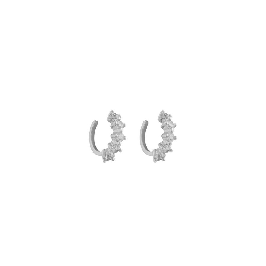 Aros BOAZ | Earcuffs Lima Banados En Oro Blanco