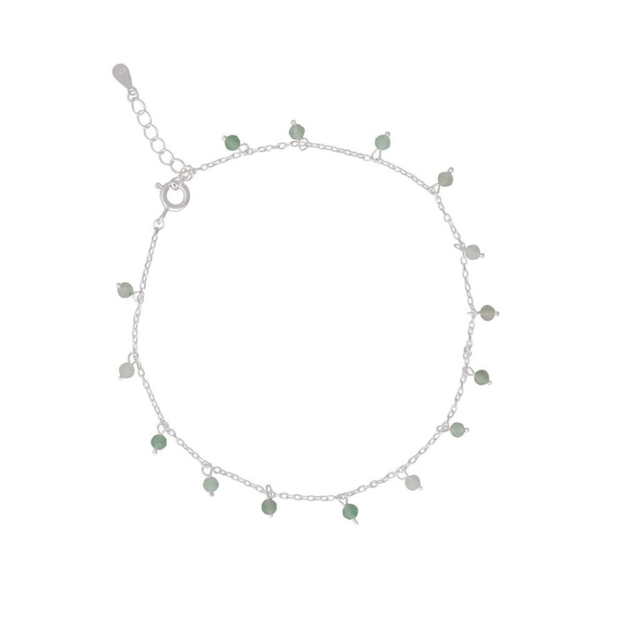 Tobilleras BOAZ | Tobillera Ina Green Plata