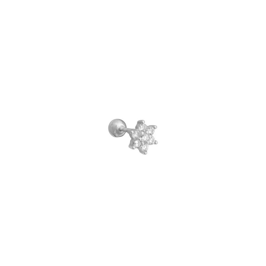 Aros BOAZ | Piercing Flor Plata (1 Unidad)