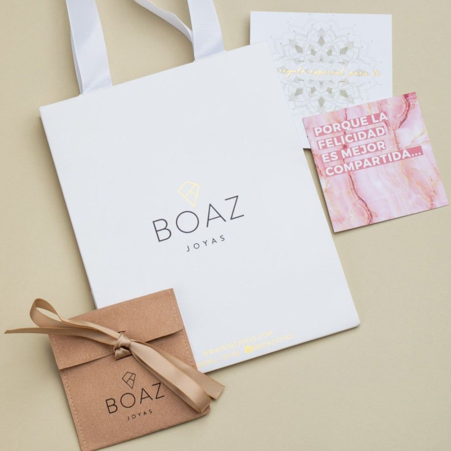 Aros BOAZ | Aros Flor Banados En Oro Blanco