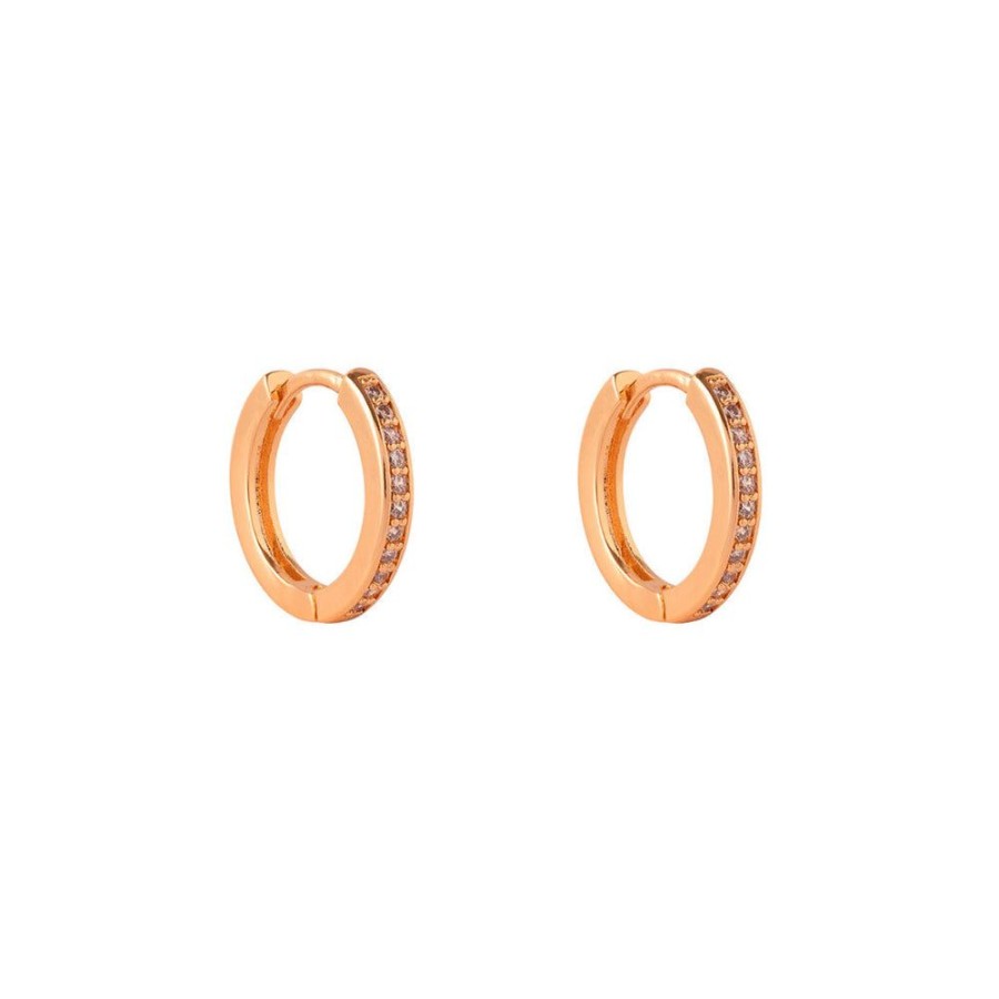 Aros BOAZ Todas | Argollas Lisas Circones Banadas En Oro Rosado 15Mm