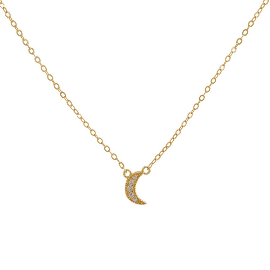 Collares BOAZ | Collar Luna Banado En Oro