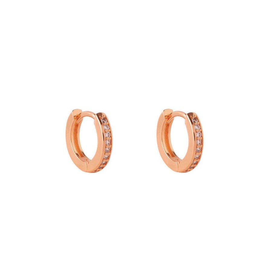 Aros BOAZ Todas | Argollas Lisas Circones Banadas En Oro Rosado 12Mm