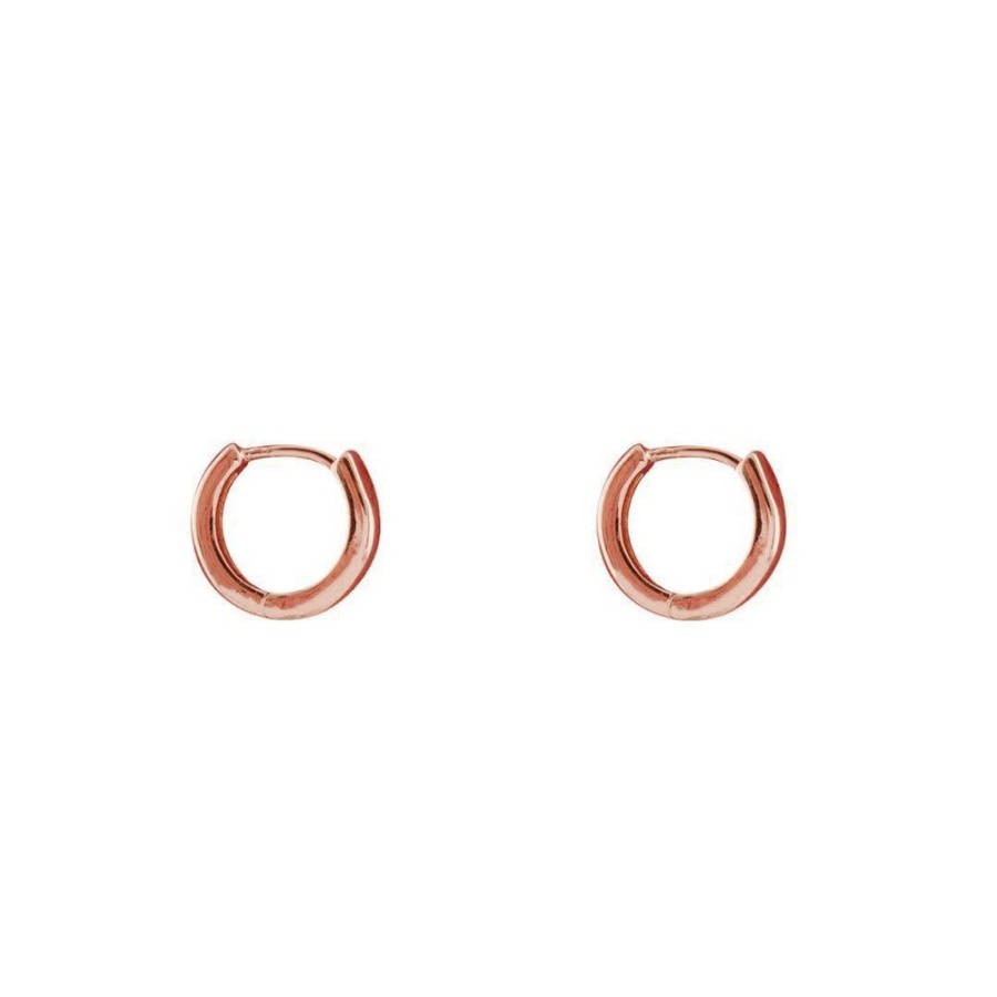 Aros BOAZ Todas | Argollas Lisas 10Mm Banadas En Oro Rosado