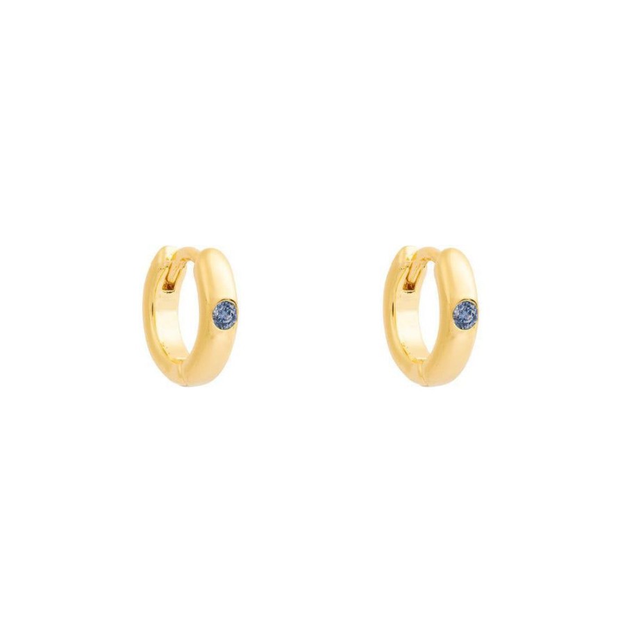 Aros BOAZ Oro | Argollas Ali Blue Banadas En Oro