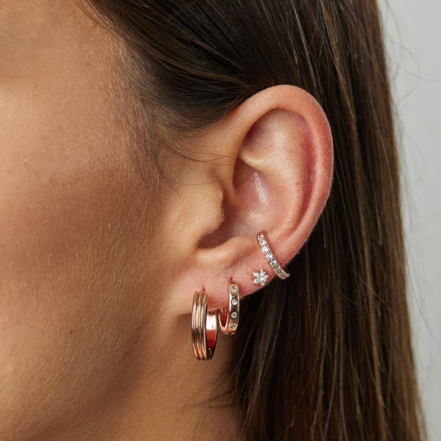 Aros BOAZ | Earcuffs Ada Banados En Oro Rosado