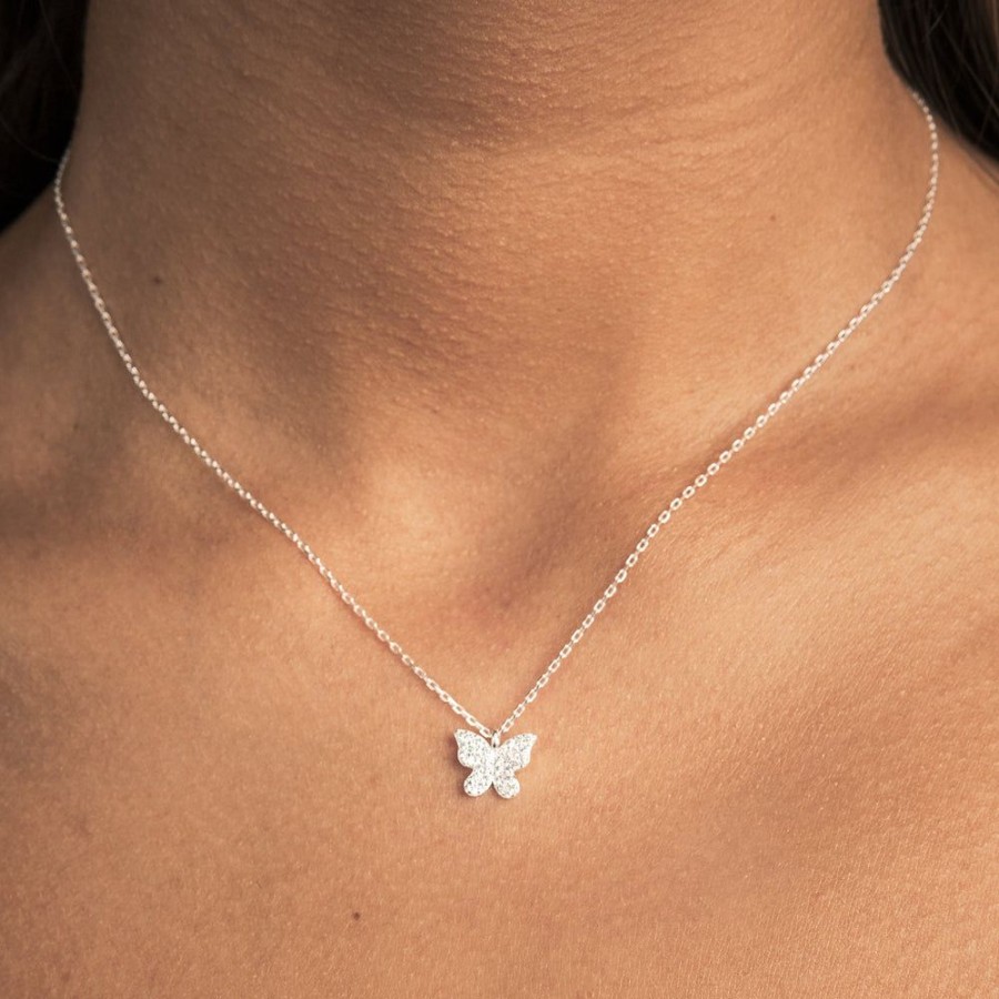 Collares BOAZ | Collar Mariposa Plata