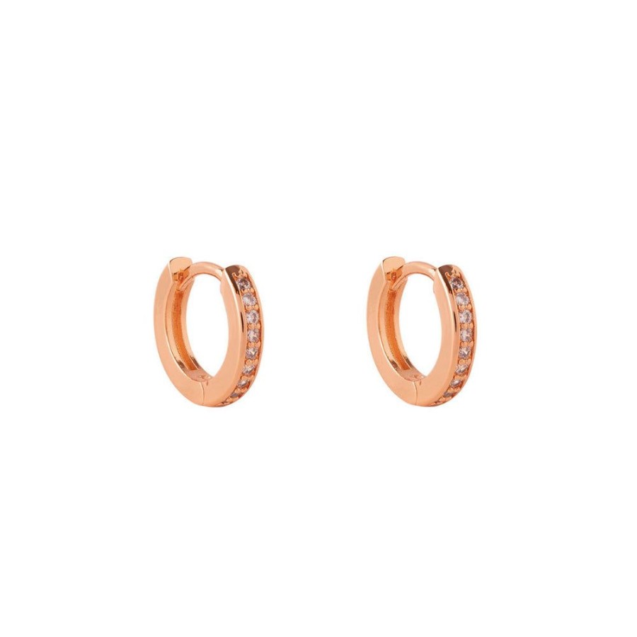 Aros BOAZ Oro Rosado | Argollas Lisas Circones Banadas En Oro Rosado 12Mm