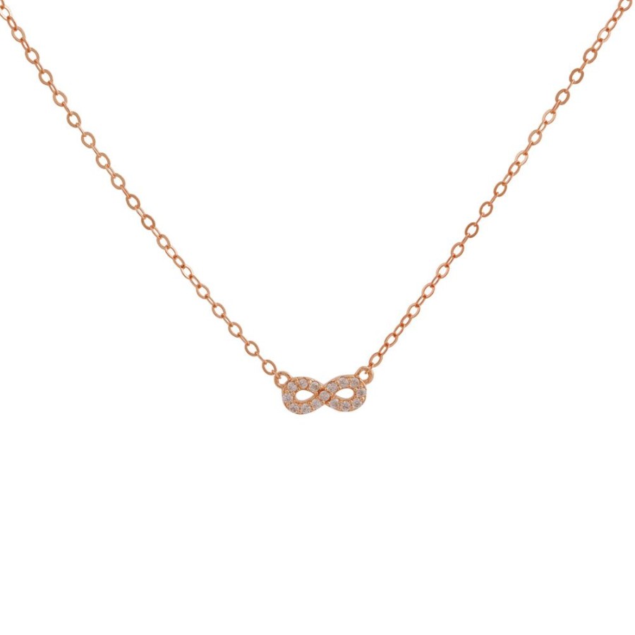 Collares BOAZ | Collar Infinito Banado En Oro Rosado