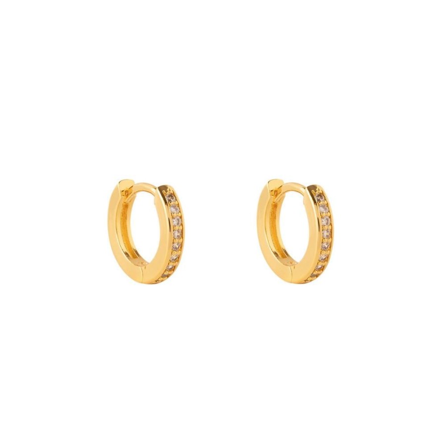 Aros BOAZ Oro | Argollas Lisas Circones Banadas En Oro 12Mm