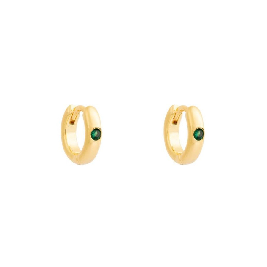 Aros BOAZ Oro | Argollas Ali Green Banadas En Oro