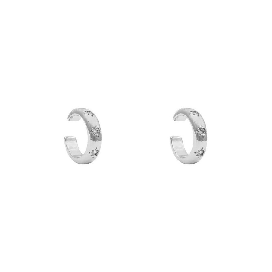 Aros BOAZ | Earcuffs Mim Banados En Oro Blanco