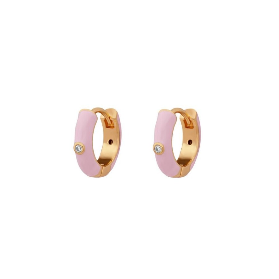 Aros BOAZ Todas | Argollas Kira Pink Banadas En Oro