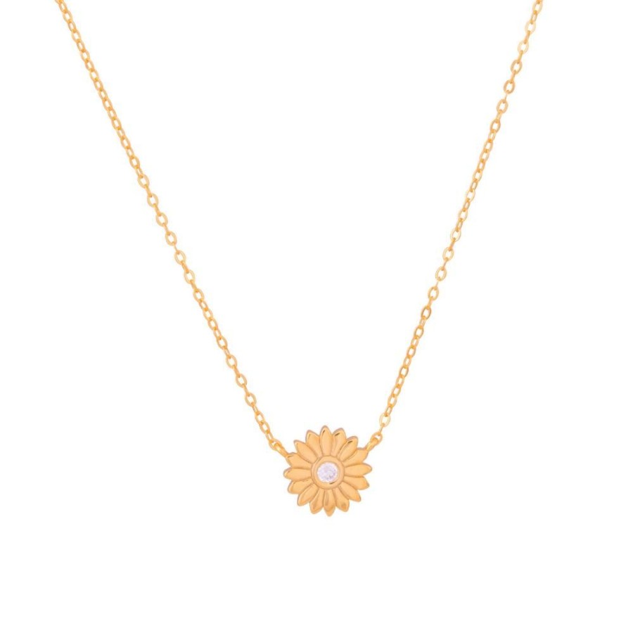 Collares BOAZ | Collar Girasol Banado En Oro