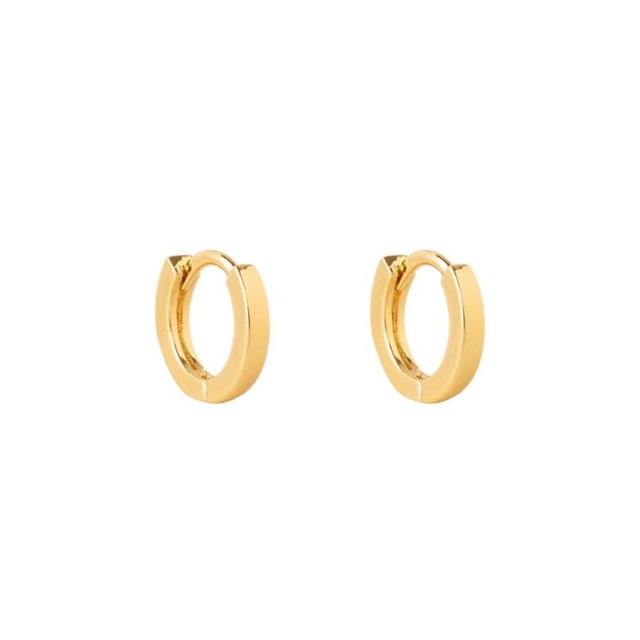 Aros BOAZ Todas | Argollas Lisas 12Mm Banadas En Oro